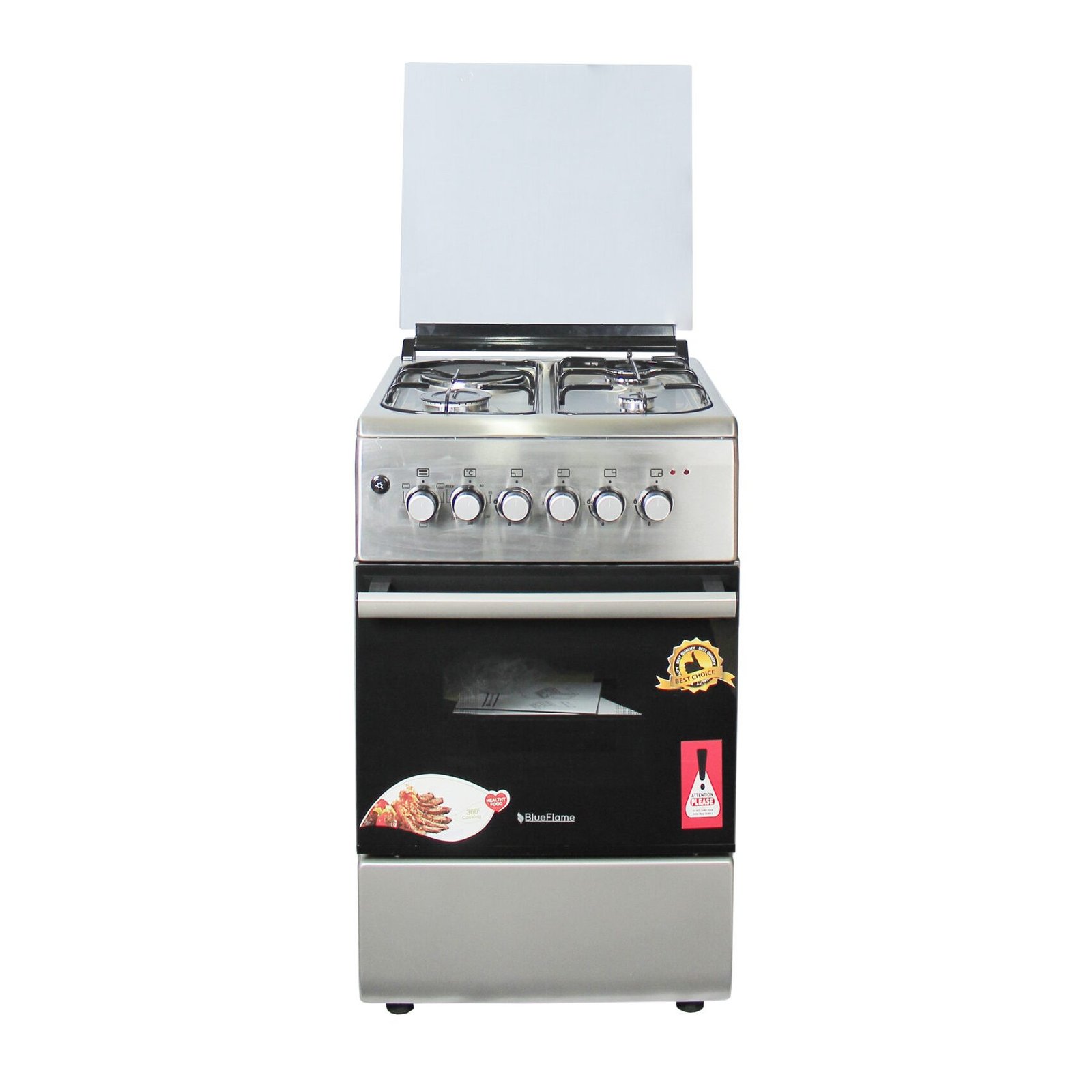 BlueFlame 50x60cm 3 Gas + 1 Electric Cooker w/ Electric Oven, Inox, Stainless steel, NL6031E